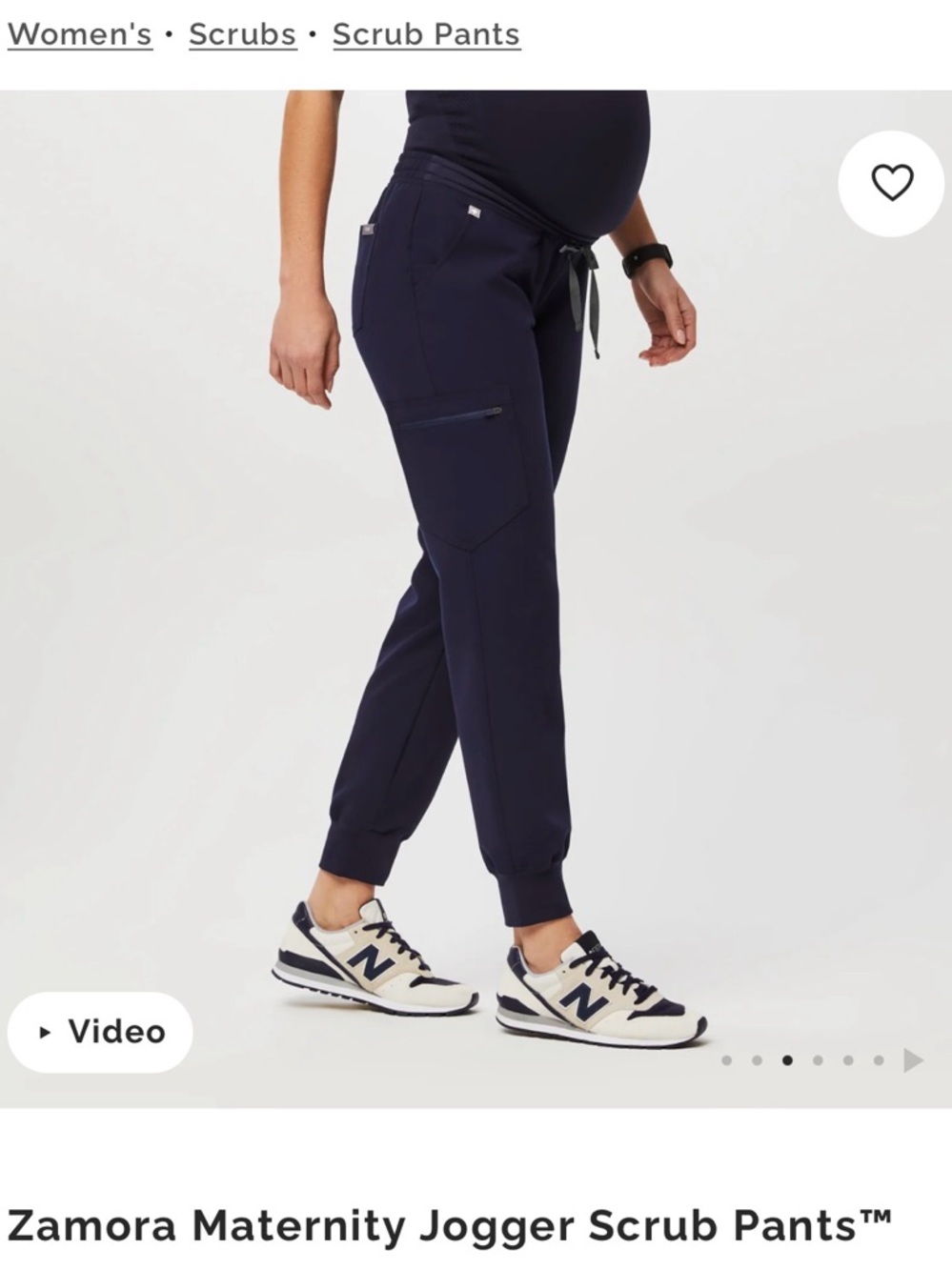 Figs Navy Maternity Zamora Jogger Scrub Pants